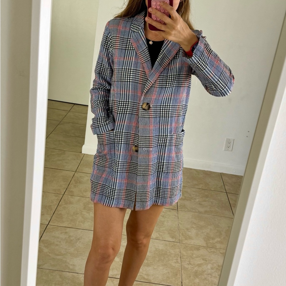 J. Jill Oversized Plaid Blazer – Size XS
